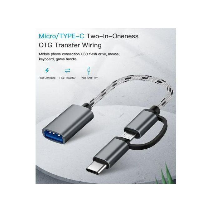 2 In 1 USB 3.0 OTG Adapter Cable Type-C