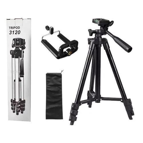 3120 Tripod Stand for Phone and Camera Adjustable Aluminium Alloy Tripod Stand — Generic