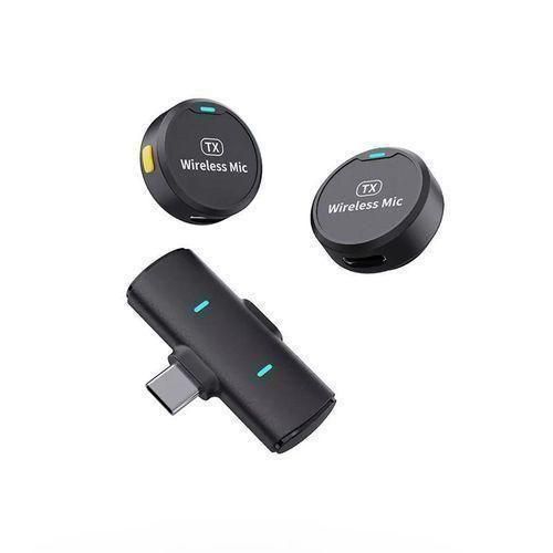Type C Wireless Microphone Button Magnetic Microphone With Large Capacity Long Endurance Professional Wireless Microphone — Generic