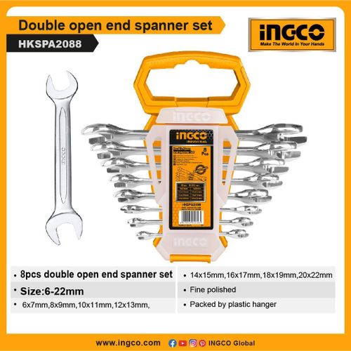 Ingco Double Open End Spanner Set — Ingco