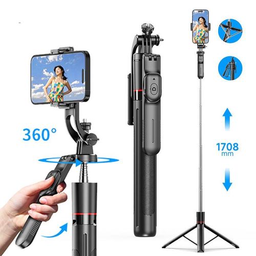 1.75m Selfie Stick Tripod Foldable Stand Phone Camera Live Streaming Stand Holder Bluetooth