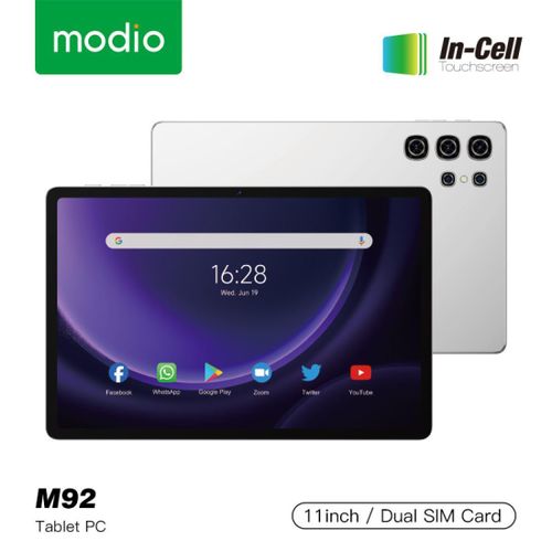 Modio M92 5G Android Tablet, 11" Inches Display, 16GB RAM + 1TB, Dual SIM, 10000mAh With Keyboard &amp; Stylus Pen — Modio