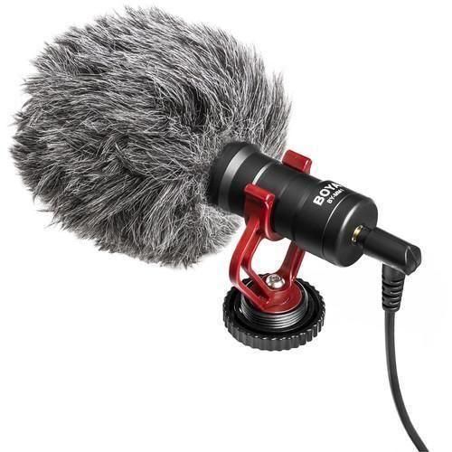 Boya BY-MM1 Camera Microphone with Shock Mount / Windshield Universal Shotgun Microphone for Cameras &amp; Camcorders,iPhone, Android Smartphones BOOM MIC — Boya